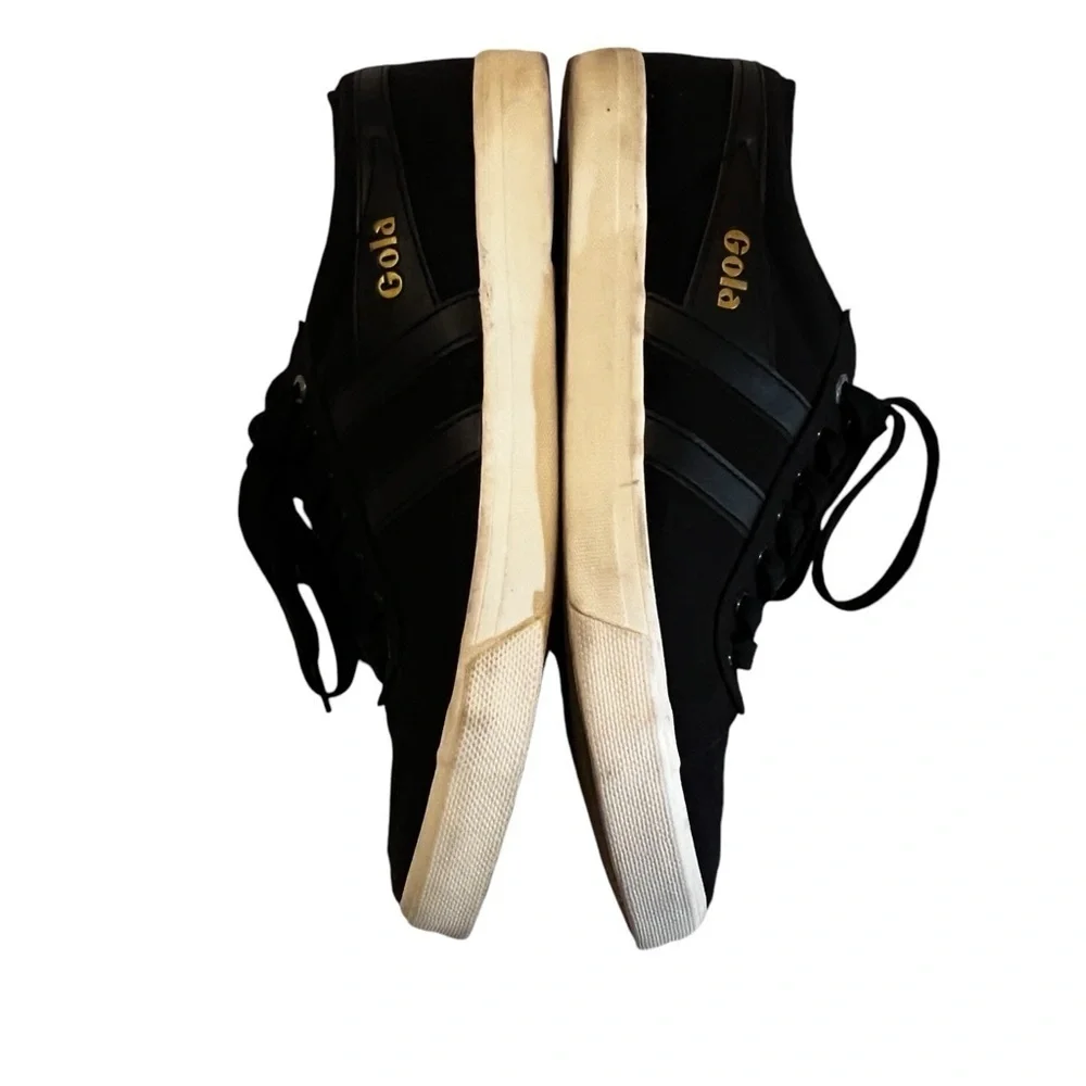 Gola Classics Men's Comet Plimsoll Sneakers Black/Black/Off White Vegan 10